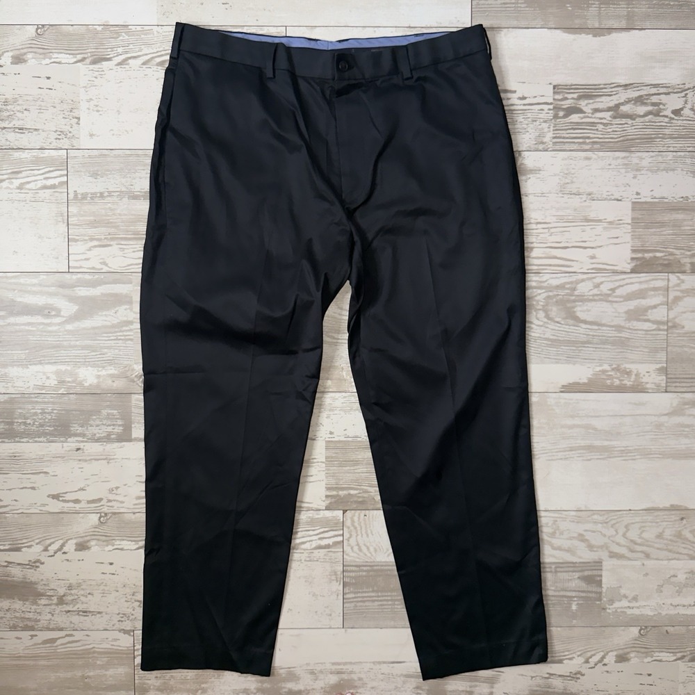Brooks Brothers Pants Mens 40x30 Black Clark Advantage Chino Stretch Flat Front